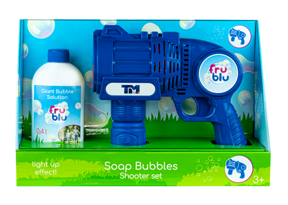 Мильні бульбашки FRU BLU Мегабластер з розчином 0.4 л. (світловими ефектами)