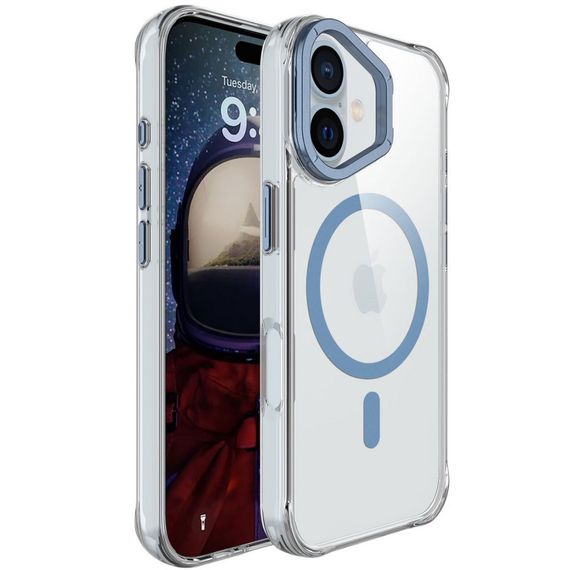 Чехол TPU Space Case Apex with MagSafe для Apple iPhone 16 (6.1") Navy Blue | Зображення 2