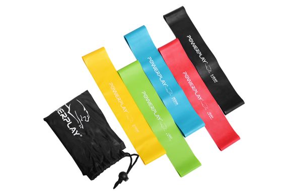 Резинки для фітнесу PowerPlay 4113 Mini Power Band Set набір із 5 шт.  (від 1 до 20 кг) | Зображення 1