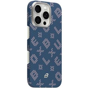 TPU+PC чохол Blueo Gilded Tactile Woven with MagSafe для Apple iPhone 16 Pro Max (6.9") Blue
