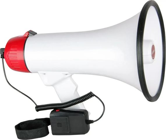 Мегафон громкоговоритель, ручной рупор с диктофоном и сиреной MEGAPHONE ER-55 12v | Зображення 1
