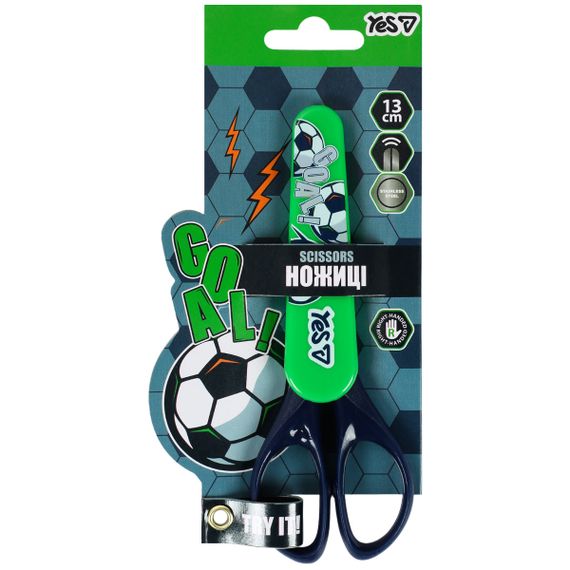 Ножиці канцелярські YES Football 480486 13 см