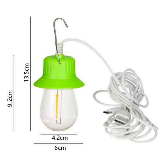 Світлодіодна LED лампа V07-COB, кабель 3 м, гак, живлення від USB/Type-C | Зображення 2