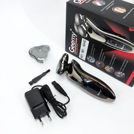 Электробритва для мужчин Gemei, Аккумуляторная бритва с фирменным лезвием, Мужская бритва на батарейках WP-85 | Зображення 3