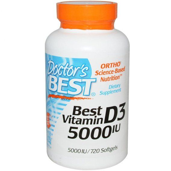 Витамин D Doctor's Best Vitamin D3 5000 IU 720 Softgels