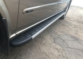 Боковые пороги Duru (2 шт., алюминий) Короткая (short) и средняя (Long) для Mercedes Vito / V W447 2014-2024 гг