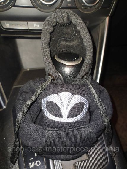Чехол кофта Худи аксессуар на КПП Car Hoodie део Daewoo черный подарок автомобилисту 10070