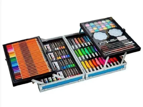 рожевий Набір для малювання 145 предметів в алюмінієвій валізці | Зображення 3