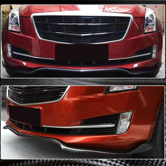 Накладка на Передний Бампер Lip (для Base, Карбон) для Cadillac ATS 2012-2019 гг | Зображення 2
