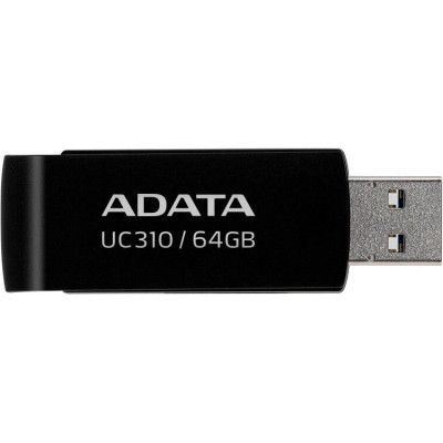 USB флеш накопитель ADATA 64GB UC310 Black USB 3.0 (UC310-64G-RBK) | Зображення 1