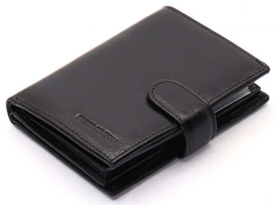 Чорне чоловіче портмоне з натуральної шкіри з відділенням під автодокументи Marco Coverna MC-2090H-1