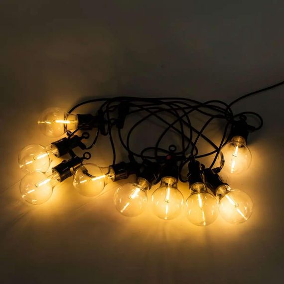 Ретро гірлянда вулична 10 LED лампочок 5 метрів жовта A60Y | Зображення 6