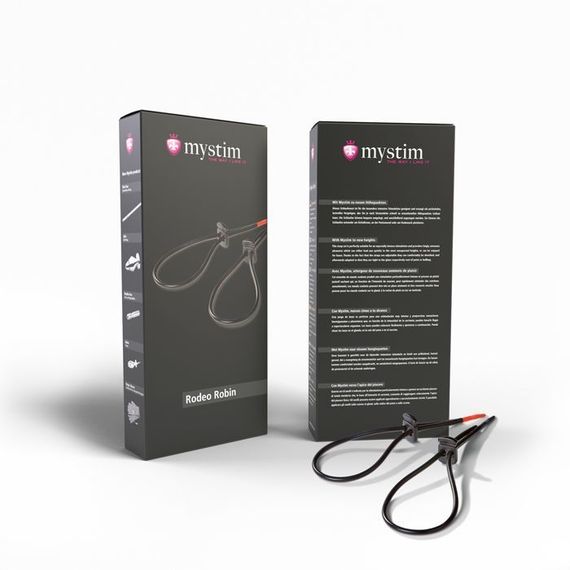Утяжка для пеніса Mystim Rodeo Robin, пара силіконових струмопровідних ласо | Зображення 1