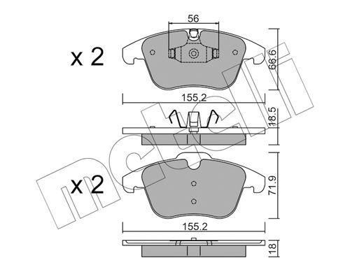 Колодки гальмівні передні Citroen C5 08- Peugeot 407 04- 508 10-18 22-0675-5 | Зображення 7