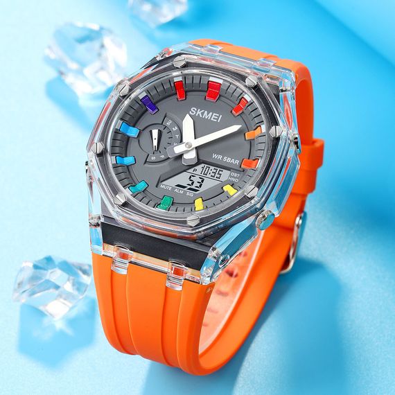 Наручний годинник Skmei 2100OG Orange | Зображення 4