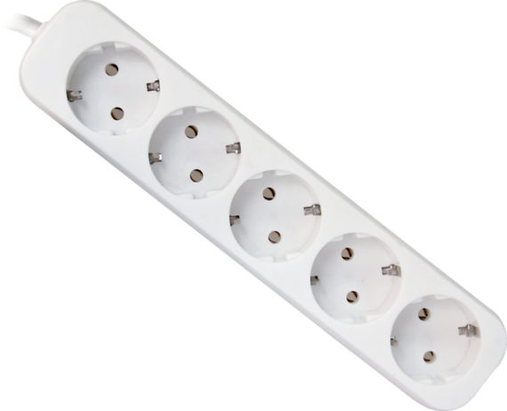 Мережевий фільтр Defender E550 5.0 m 5 роз White (99231) | Зображення 1