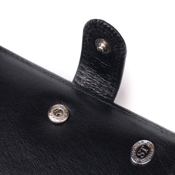 Вертикальный мужской бумажник из натуральной кожи ST Leather 19413 Черный | Зображення 2