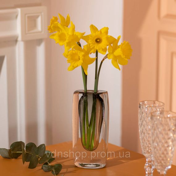 Ваза скляна прозора 8.3х6х18.5 см для квітів декоративна 150 мл HP-10-17 | Зображення 2