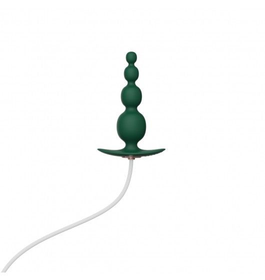 Анальний плаг з вібрацією Qingnan No.8 Mini Vibrating Anal Beads Green sexstyle | Зображення 1