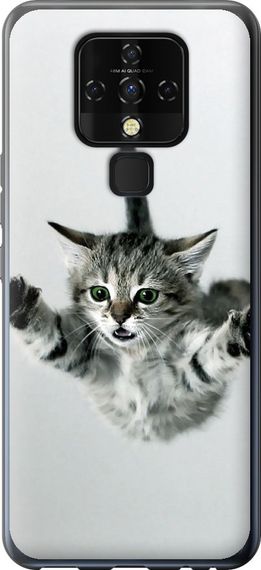 Чехол на Tecno Camon 16 SE CE7j Летящий котёнок "2322u-2398-17620"