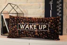 Подушка для дивану оксамитова Wake up 50x24 см (52BP_ORG001)