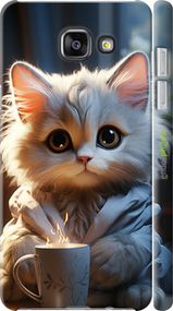 Чохол на Samsung Galaxy A7 (2016) A710F Білий кіт "5646m-121-2448"