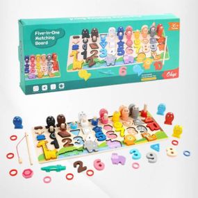 Логічна дерев'яна дошка-сортер C 65796