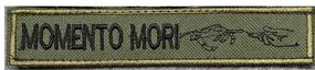 Шеврони  "Momeno mori.( хаки ) " з вишивкою