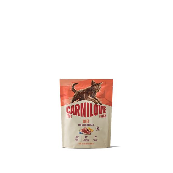 Корм сухий Carnilove True Fresh Beef Sterilised для стерилізованих котів яловичина 400 г