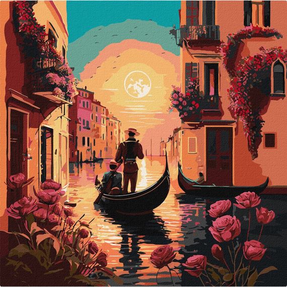 Картина за номерами "Канали Венеції" ©art_selena_ua KHO2182 40х40 см