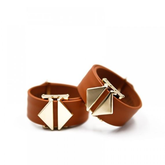 Набір девайсів для БДСМ Lockink, натуральна шкіра та метал, коричневий, 7 предметів | Зображення 6