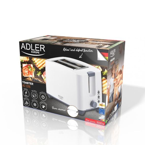 Тостер Adler AD-3216 1000 Вт | Зображення 3