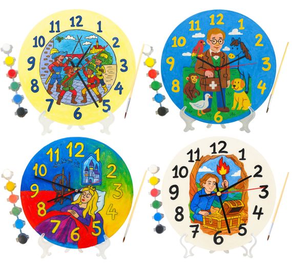 Детский набор для творчества часы раскраска Волшебница 30 см (Г0193) | Зображення 1