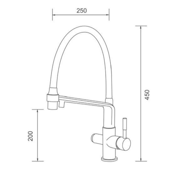 Змішувач для кухні Gappo з виходом для питної води, з гнучким виливом G4398-9 | Зображення 6
