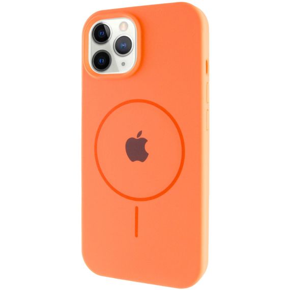 Чохол Silicone Case Full Protective (AA) with MagSafe для Apple iPhone 11 Pro (5.8") Помаранчевий / Papaya