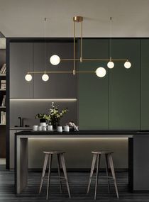 Люстра стельова на 6 лампочок 26422 Бронза 57х12х135 см.