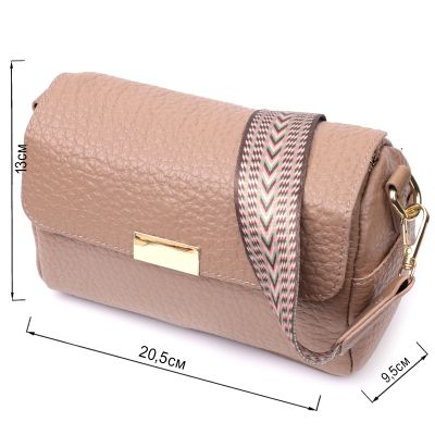 Сумка Vintage Шкіряна жіноча з плечовою лямкою Бежева (22403) | Зображення 8