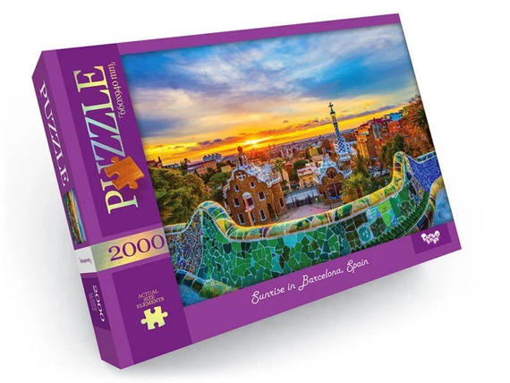 Пазл "Sunrise in Barselona, Spain" Danko Toys C2000-01-02, 2000 ел.