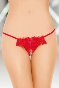 Женские стринги Softline String 2349, Красный, День влюблённых, XL, XL