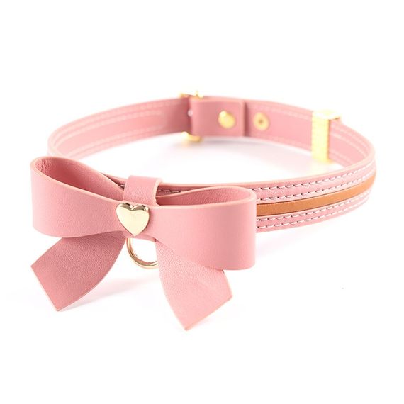 Повідець LOCKINK SEVANDA Love Heart Butterfly Leather Collar Set - Pink | Зображення 1