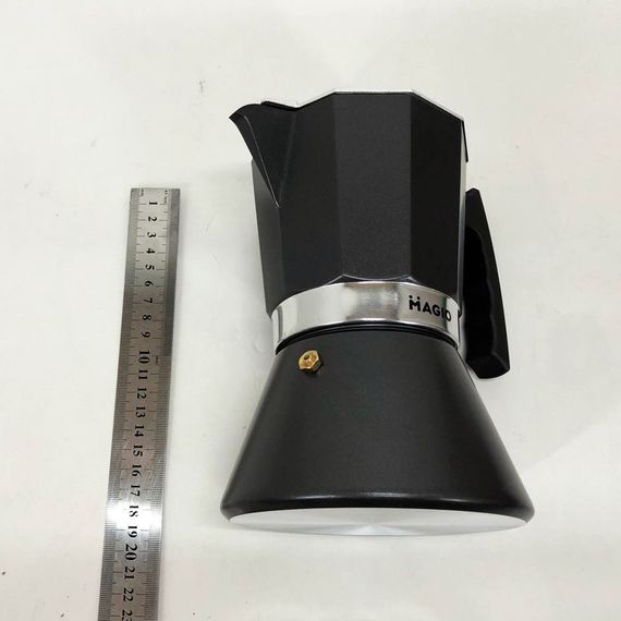 Гейзерная кофеварка Magio MG-1006 450 мл, гейзер для кофе, Кофеварка эспрессо для плиты | Зображення 4