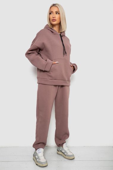 Спортивный костюм женский на флисе, цвет мокко, 238R5726 | Зображення 2