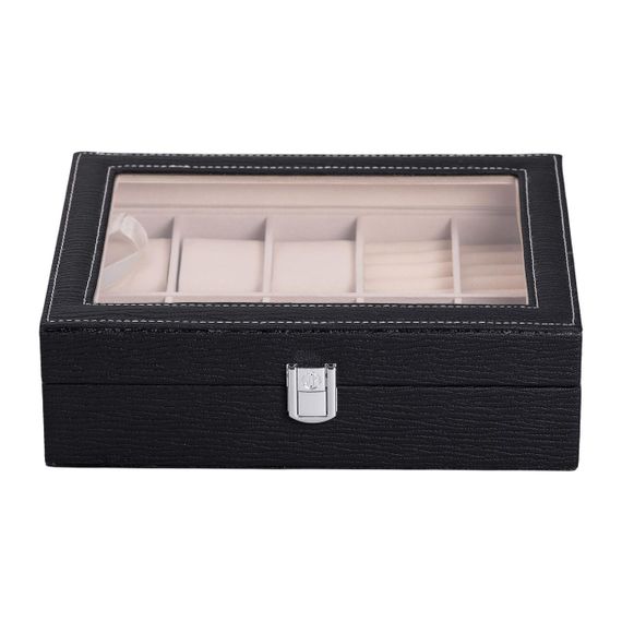 Скринька для прикрас з еко шкіри із дзеркалом органайзер для ювелірних виробів HP-5-6B | Зображення 5