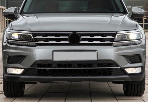 Накладка на передний бампер 2016-2020 (нерж) для Volkswagen Tiguan