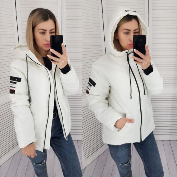 Утеплена куртка, арт.417, білий | Зображення 2