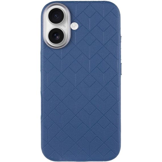Кожаный чехол Carved with MagSafe для Apple iPhone 16 (6.1") Blue | Зображення 1