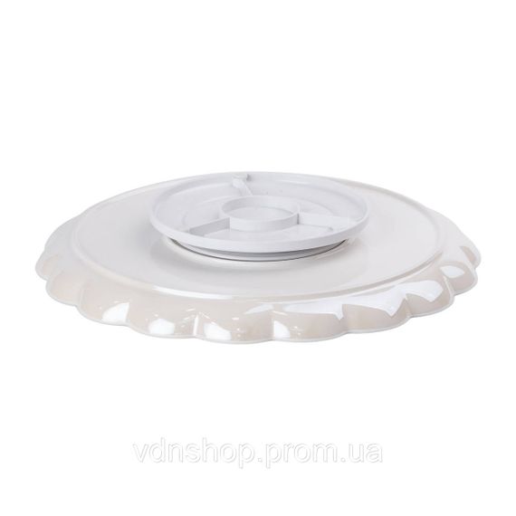 Чайний набір на 6 персон із заварювальним чайником та порцелянаовою підставкою Білий HP-15-7 | Зображення 4