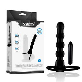 Насадка для подвійного проникнення - Anal Indulgence Collection Vibrating Rock Balled Double Prober Sex Aura