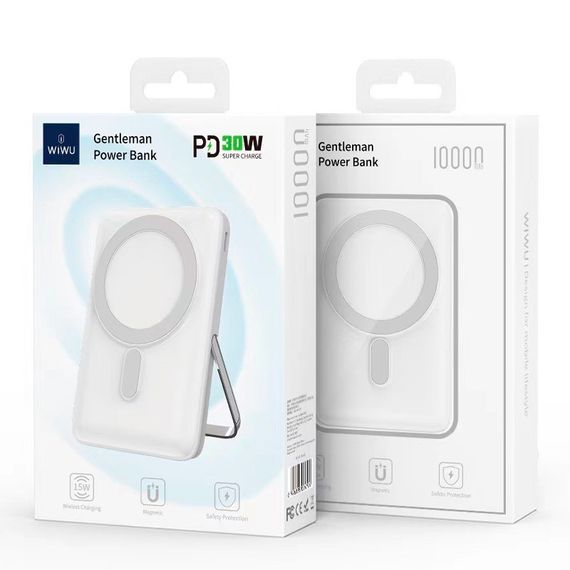 Портативний ЗП Power Bank WIWU Wi-P011 PD30W c БЗП 10000 mAh White | Зображення 5