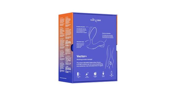 Смарт-вибромассажер простаты We-Vibe Vector+ ROYAL BLUE, пульт ДУ, регулируемый угол наклона | Зображення 8